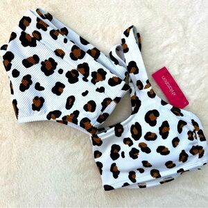 Xhilaration Bikini Top + Bottom
High Rise Ribbed Animal Print XL NWT